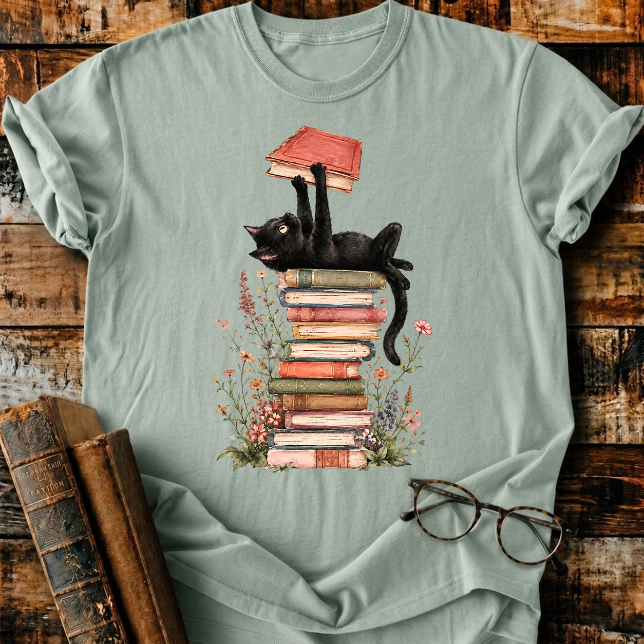 Literary Cat T-Shirt