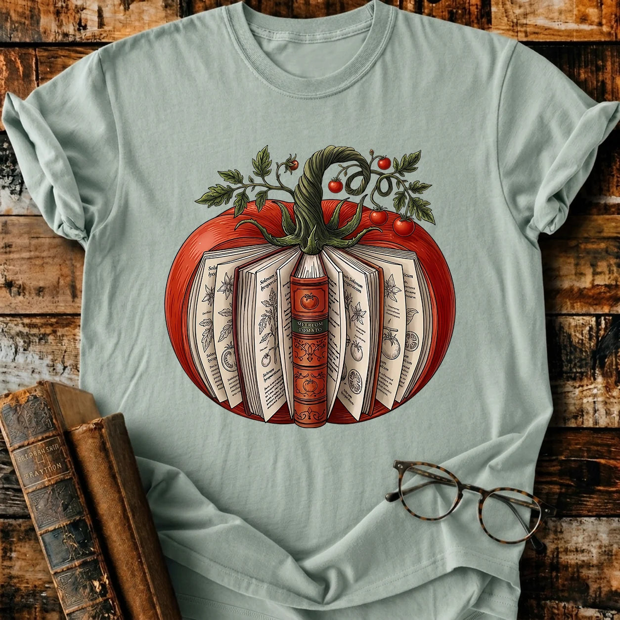 Vintage Tomato Book  T-Shirt