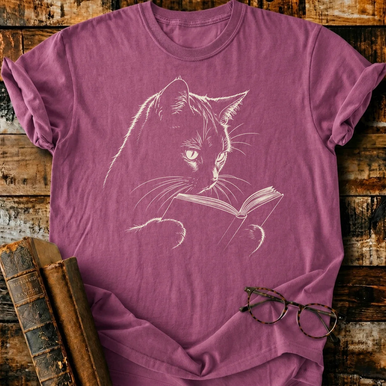 Bookish Cat T-Shirt