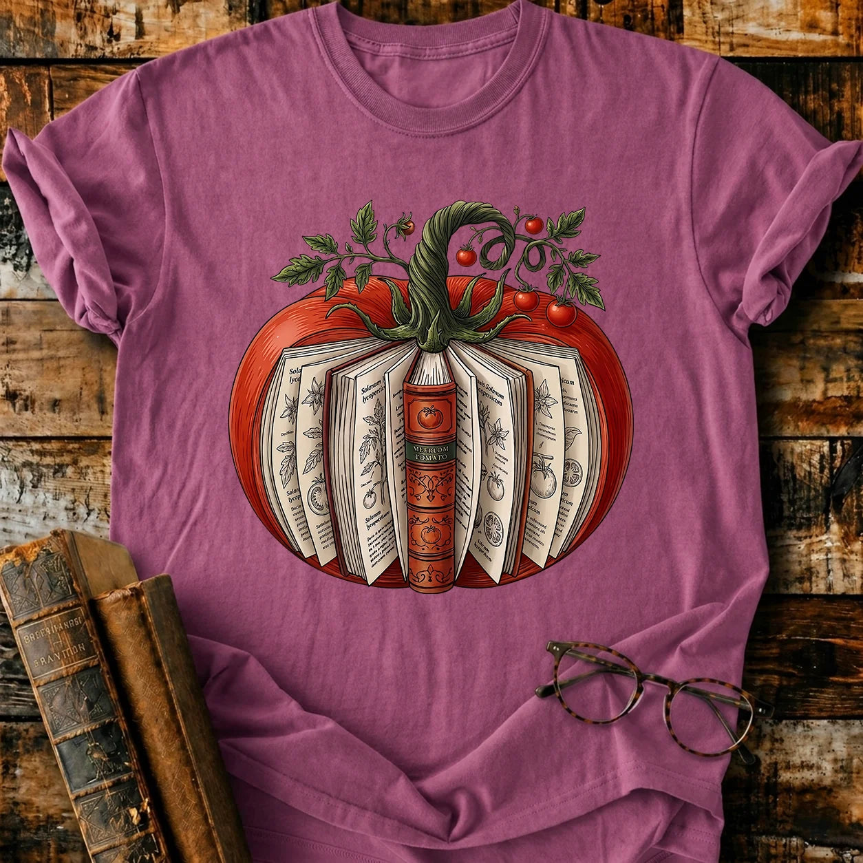 Vintage Tomato Book  T-Shirt