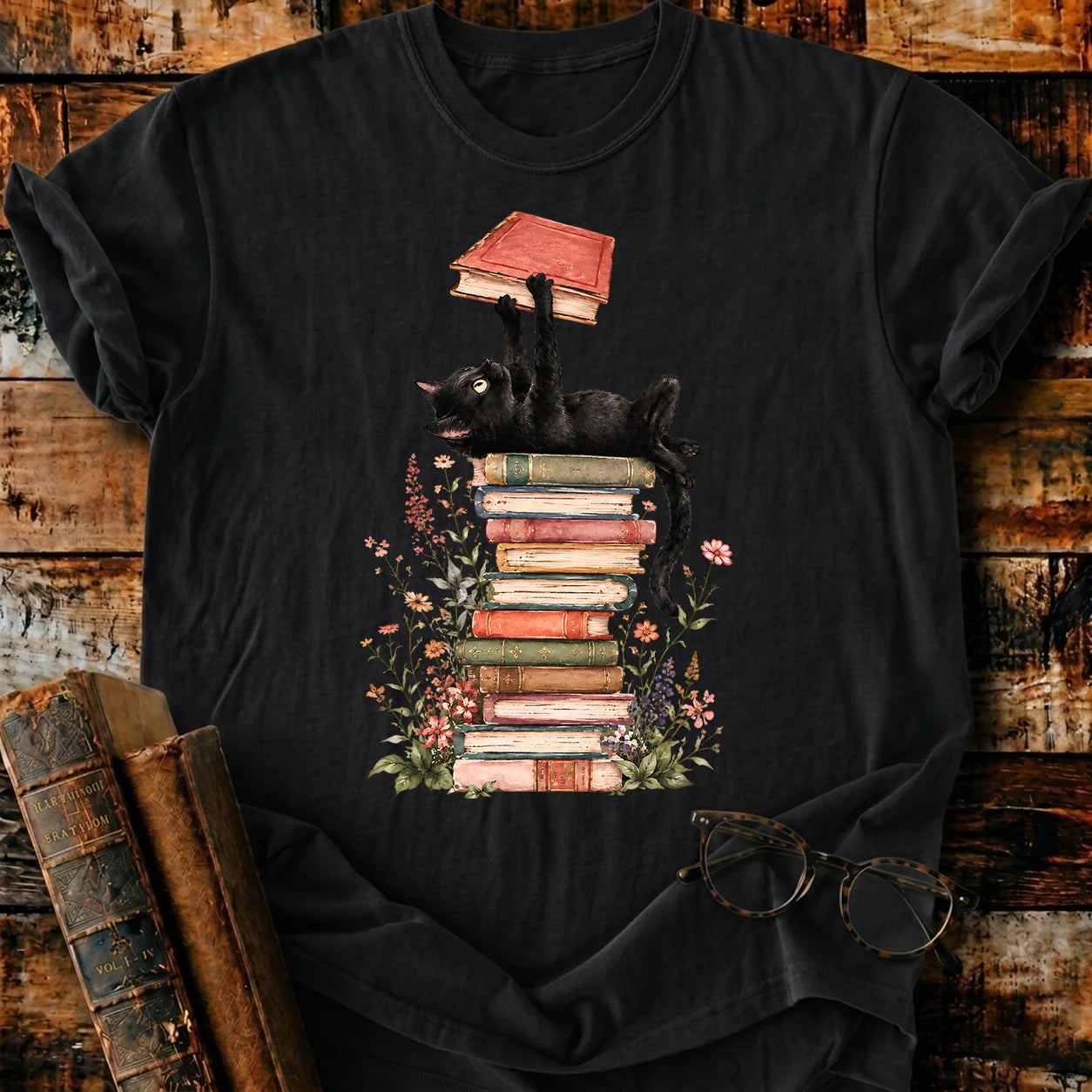 Literary Cat T-Shirt