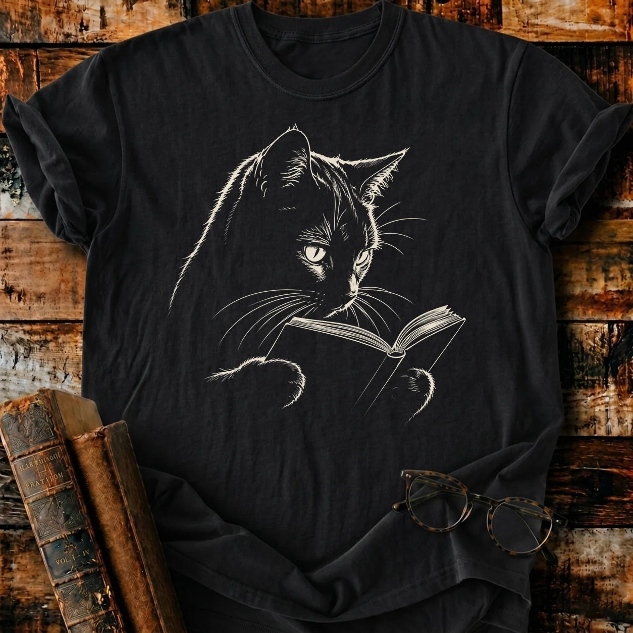 Bookish Cat T-Shirt