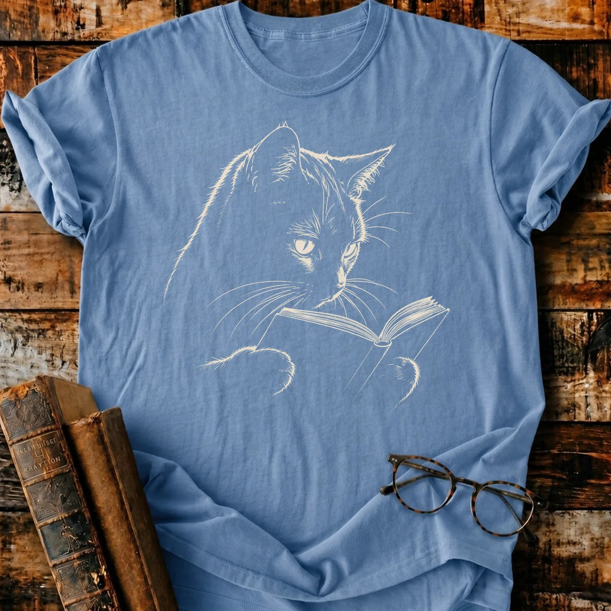 Bookish Cat T-Shirt