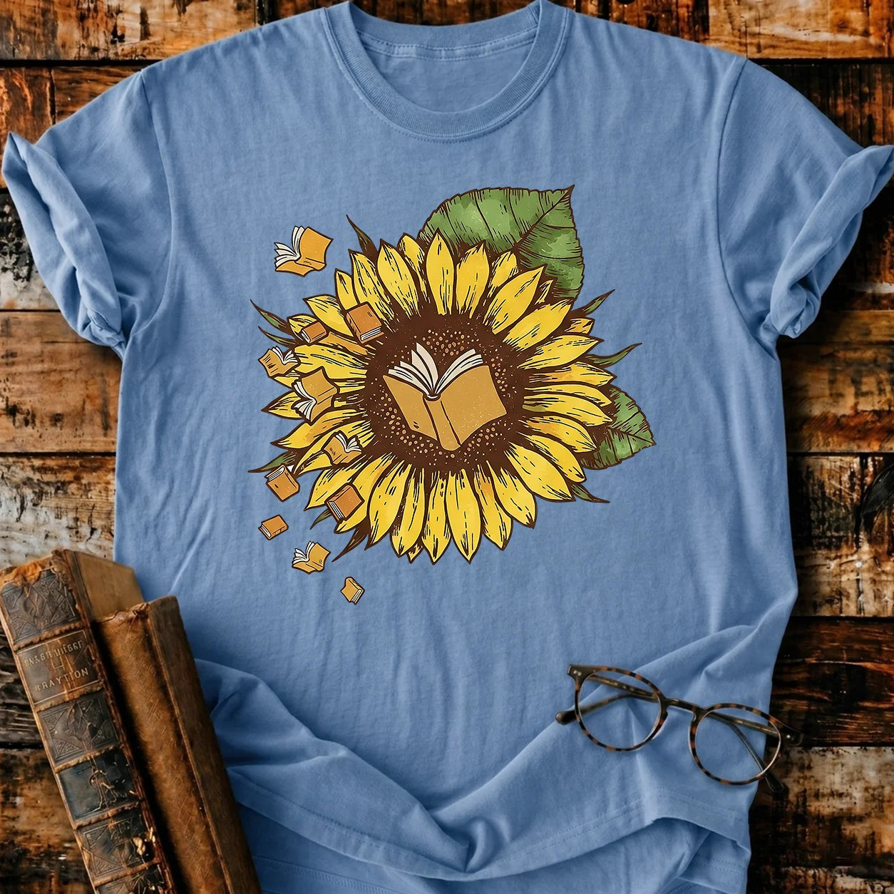 Book Sunflower T-Shirt