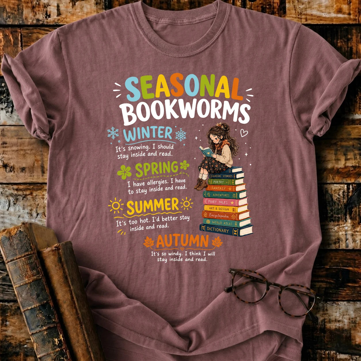 Seasonal Bookworms T-Shirt