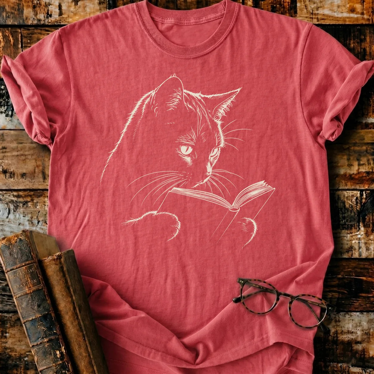 Bookish Cat T-Shirt