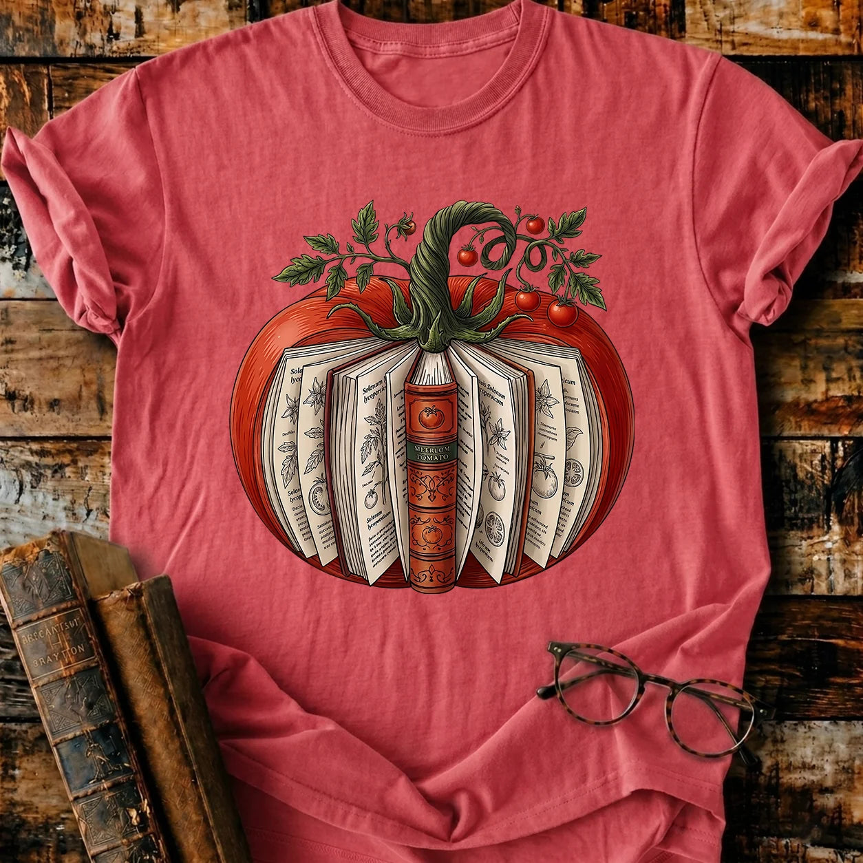 Vintage Tomato Book  T-Shirt