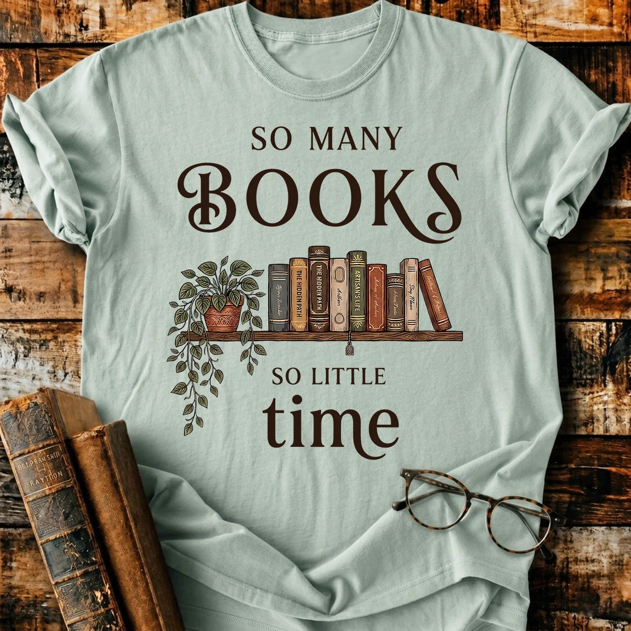 Many Book Little Time T-Shirt