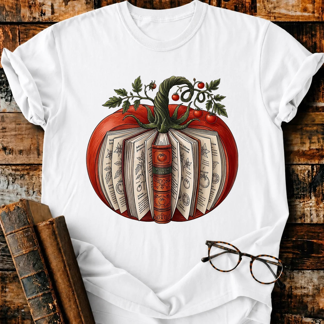 Vintage Tomato Book  T-Shirt