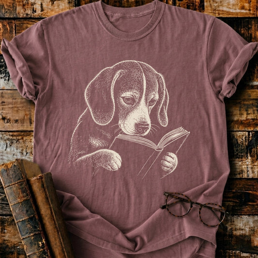 Beagle Reading T-Shirt