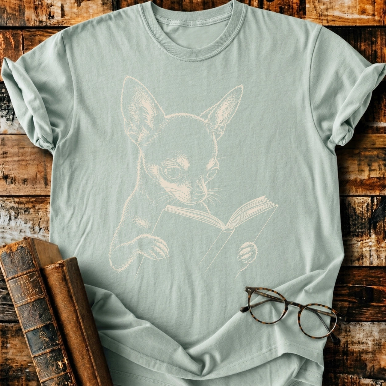 Chihuahua Reading T-Shirt