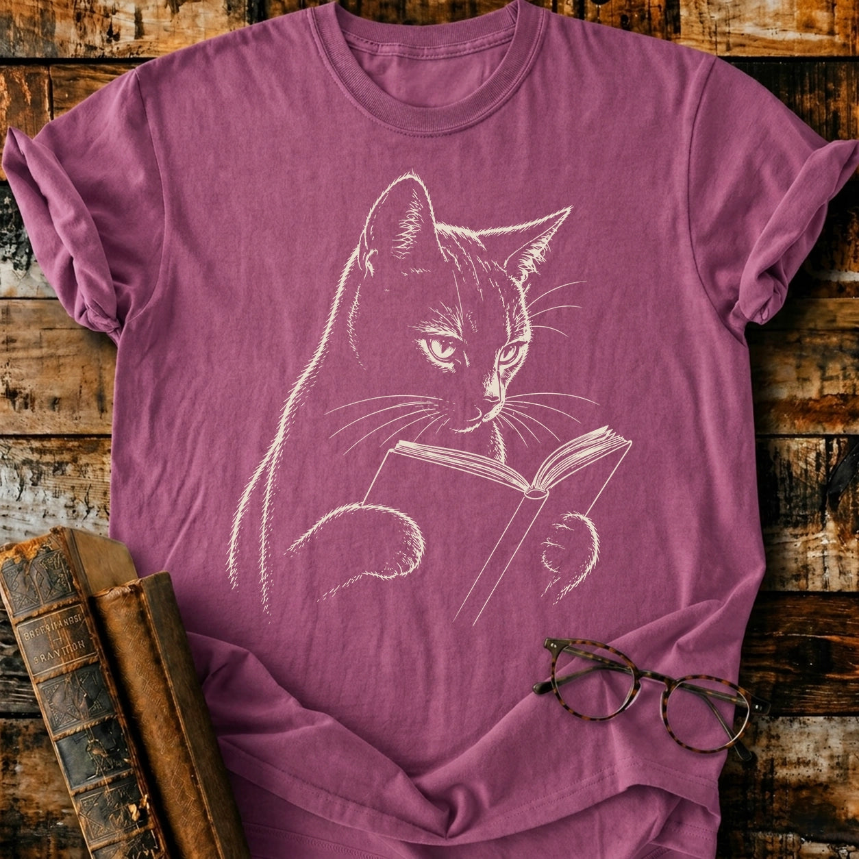 Russian Blue Reading T-Shirt