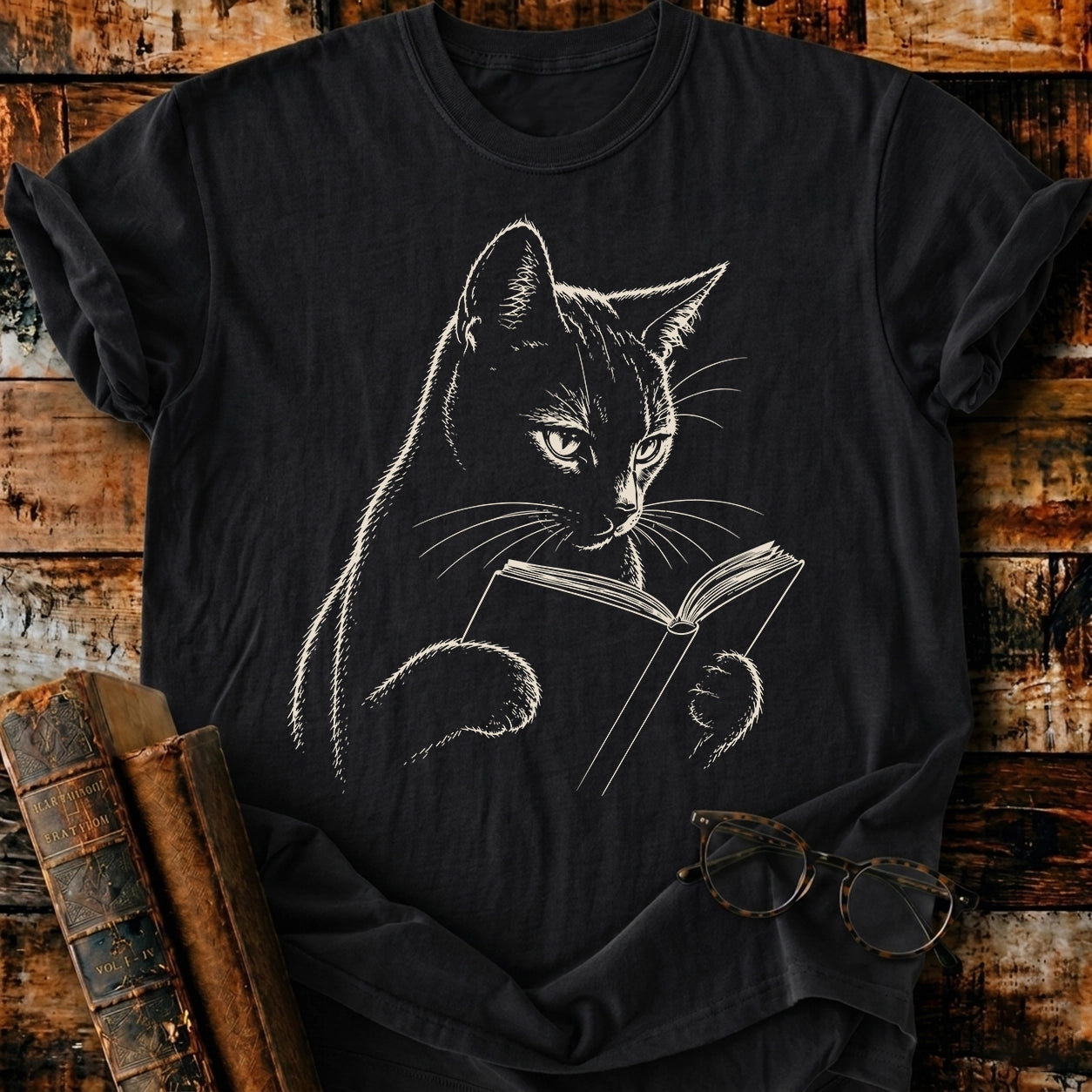 Russian Blue Reading T-Shirt