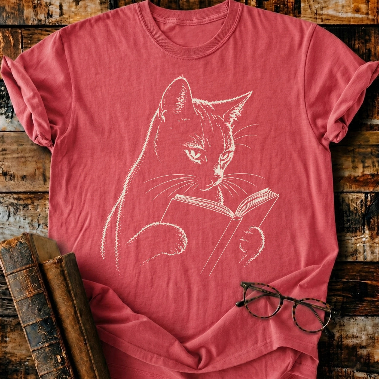 Russian Blue Reading T-Shirt